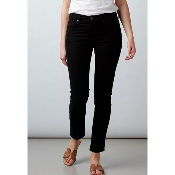 CITIZENS OF HUMANITY SKYLA MID RISE CIGARETTE LEG JEANS PLUSH BLACK NWT $198 24 - Picture 1 of 15